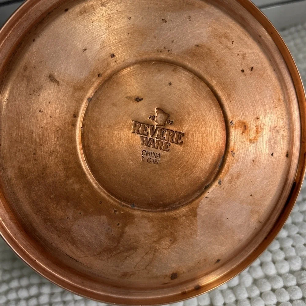 Vintage Revere Ware Whistling Tea Pot Copper Bottom Kettle